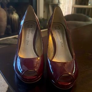 Maroon Peep Toe Heel - Size 9 - Anne Klein